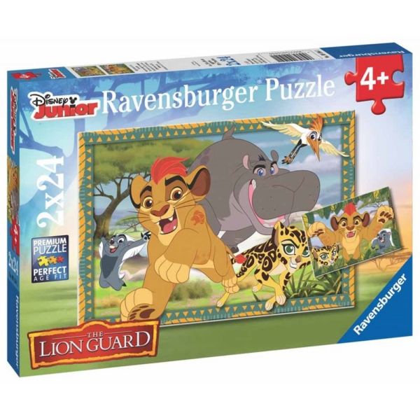 RAV091041 - 2 Puzzles - 24 Pièces - La garde du roi lion - 1