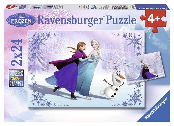 RAV091157 - 2 Puzzles - 24 Pièces - La Reine des Neiges - 1