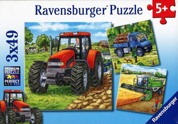 RAV093885 - 3 Puzzles - 49 Pièces - Engins Agricole - 1