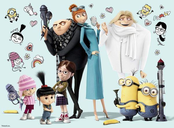 RAV10043 - Puzzle XXL - 150 Pièces - Gru et sa famille MOI MOCHE ET MÉCHANT - 19 x 14 cm - 1