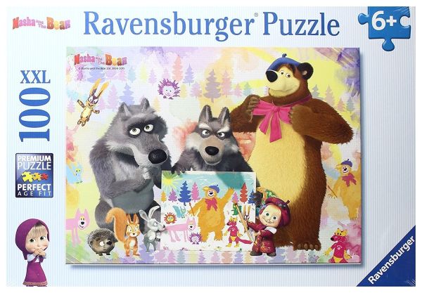 RAV10590 - Puzzle - 100 Pièces - MASHA ET MICHKA - 49 x 36 cm - 1