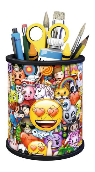RAV112173 - Puzzle 3D - 54 Pièces - Pot à Crayon Emoji - 10 cm - 1