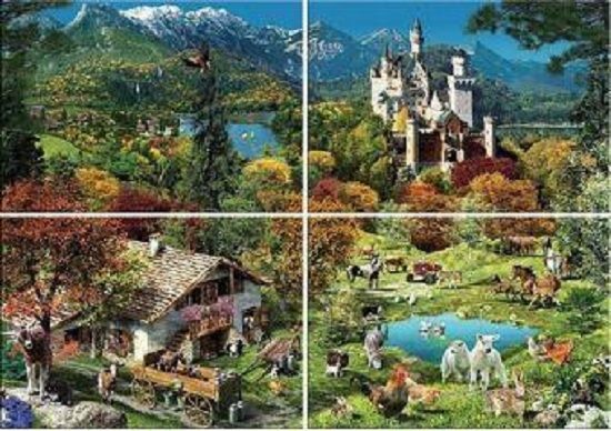 RAV13459 - Mallette de 4 Puzzles 42, 80, 270, 550 Pièces A la Montagne - 1