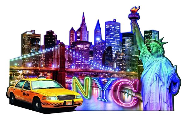 RAV16153 - Puzzle - 1158 Pièces - Silhouette Skyline, NEW YORK - 106 x 66 cm - 1
