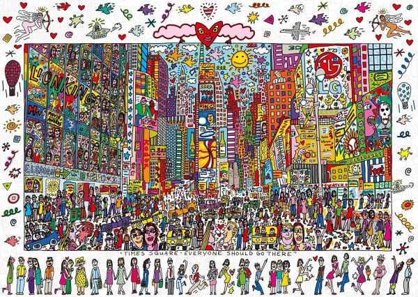 RAV19069 - Puzzle - 1000 Pièces - Times square James RIZZI - 70 x 50 cm - 1