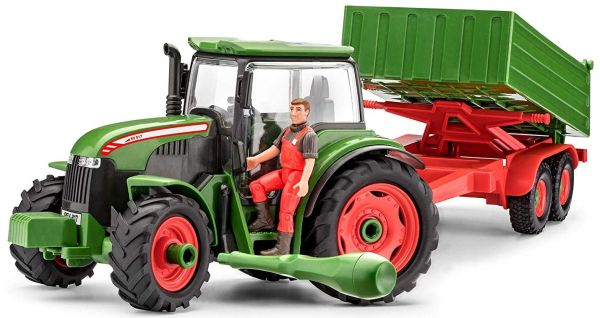 Tracteur jouet remorque d montable 67 pi ces avec outil et