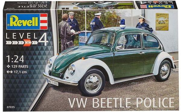 REV07035 - VOKSWAGEN Beetle police d'Italie maquette à monter et à peindre - 1