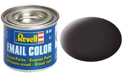REV32106 - Peinture émail noir goudron mat 14ml - 1