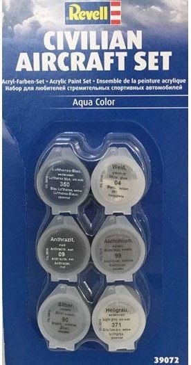 REV39072 - Peinture acrylique Civilian Aircraft Set 6 couleurs pot de 5ml - 1