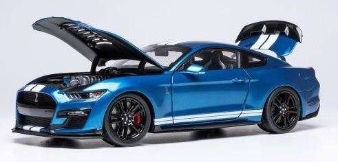 IXO18RDC244-FO - FORD Mustang Shelby GT500 2022 Bleu et blanc - 1