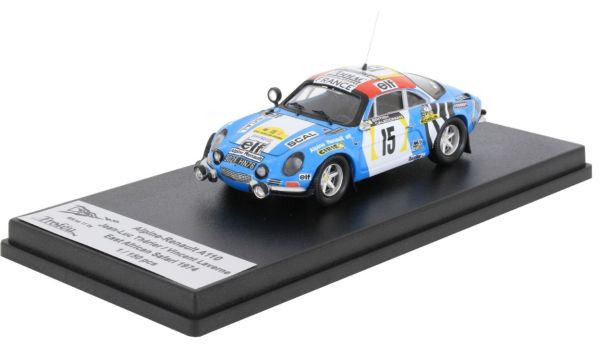 Miniature RENAULT Alpine A110 15 Safari en Afrique de l Est 1974 J L.THERIER V.LAVERNE Limitee a 150 Ex. TROFEU TRORRKE11 Collect World