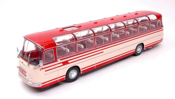 IXOBUS009 - Bus SETRA S14 1966 rouge et beige - 1