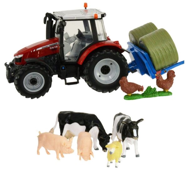 BRI43205 - MASSEY-FERGUSON 5612 Avec Accessoires et Animaux - 1