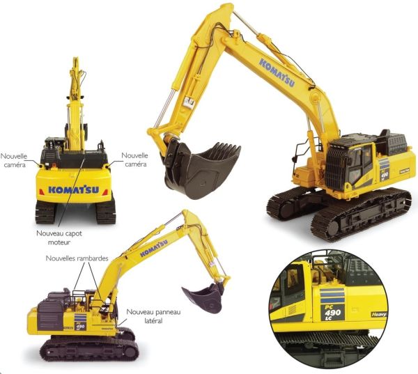 Miniature KOMATSU PC490LC-11 UNIVERSAL HOBBIES UH8120 | Collect World