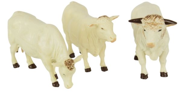 BRI43240 - 3 Vaches Charolaises - 1