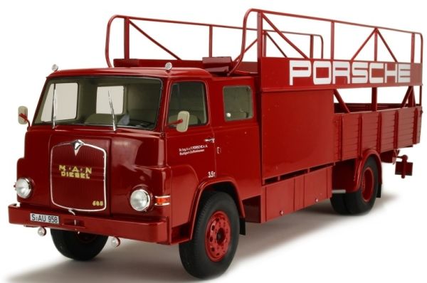 SCH081 - MAN 635 porte voiture PORSCHE en résine limité à 2000 exemplaires - 1