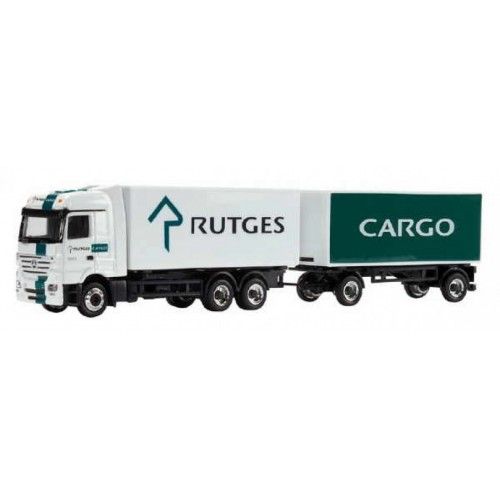 SCH22676 - MERCEDES BENZ Actros V8 porteur 6x4 Rutges Cargo caisse rigide avec remorque caisse rigide 2 essieux - 1