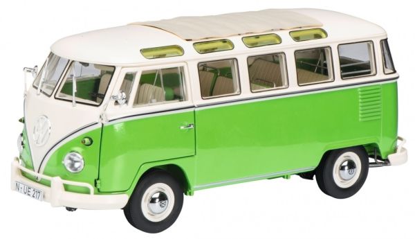 SCH286 - VW T1b Samba , Vert et Beige - 1