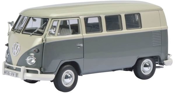 SCH375 - VOLKSWAGEN T1 mini bus gris et blanc - 1