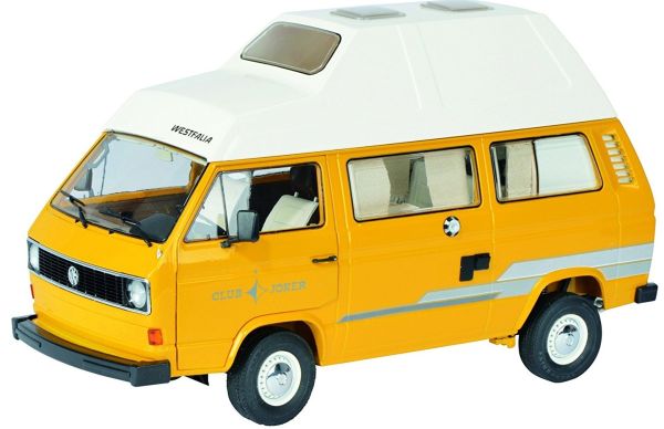 SCH385 - VOLKSWAGEN T3 Joker version camping-car jaune toit blanc - 1