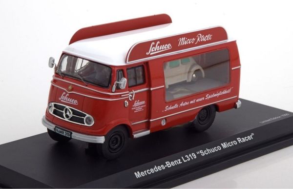 SCH5901 - MERCEDES BENZ L319 Promotion Car SCHUCO Micro racer avec VOLKSWAGEN Coccinelle Piccolo - 1