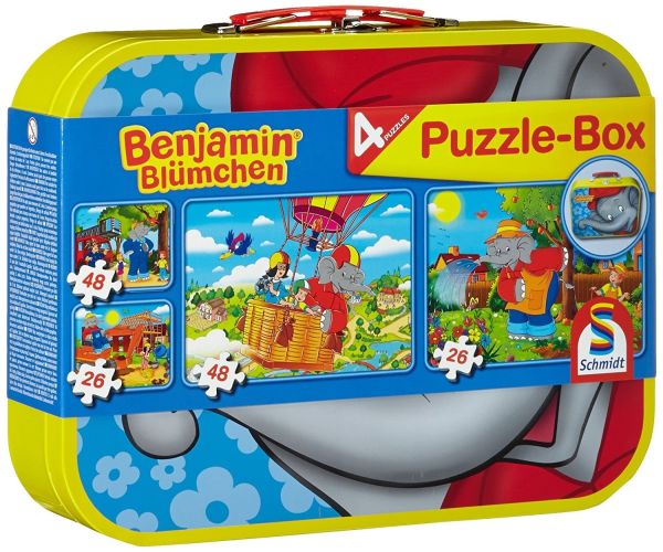 SCM55594 - 2 puzzles de 26 Pièces et 2 puzzles de 48 Pièces - Benjamin l'éléphant - 1