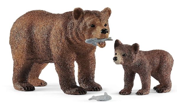 SHL42473 - Maman Grizzly avec ourson - 1