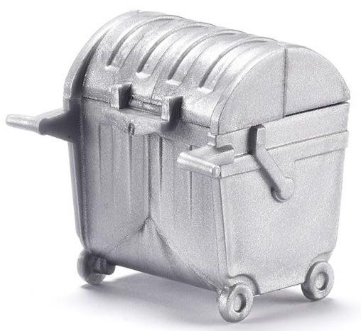 SIK0615 - Grande Poubelle L.2,7 cm x l.2,1 cm x H.3 cm - 1