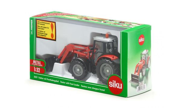 Miniature MASSEY FERGUSON 5455 avec fourches SIKU SIK3653