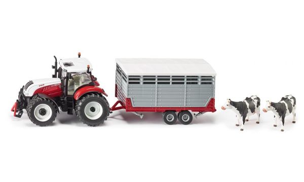 SIK3870 - STEYR CVT 230 avec bétaillére 2 essieux - 1