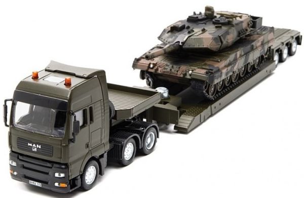 SIK8612 - Camion MAN avec remorque et Char de combat - 1