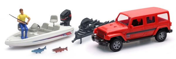 NEW37186 - JEEP avec remorque et bateau - 1