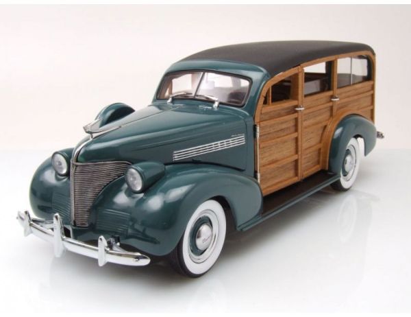 SUN6171 - CHEVROLET Woody Station Wagon 1939 verte portes imitation bois - 1