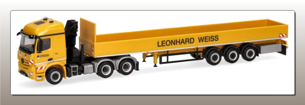 HER953719 - MERCEDES BENZ Arocs 6x4 avec remorque 3 essieux LEONHARD WEISS - 1