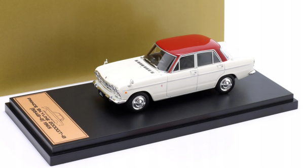 Miniature NISSAN Prince skyline 2000GT-B 1965 blanc et rouge