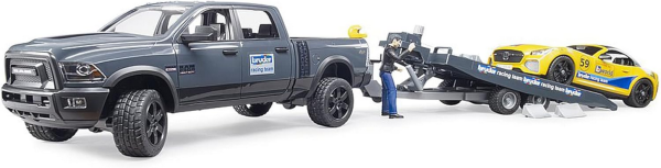BRU2504 - DODGE RAM 2500 Power Wagon avec remorque et voiture Roadster Racing team - 1