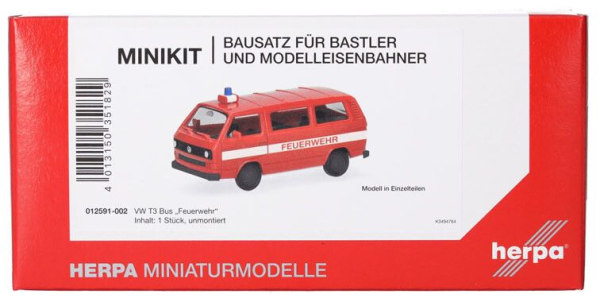 HER012591-002 - VOLKSWAGEN T3 Pompiers - 1 pièce à assembler - 1