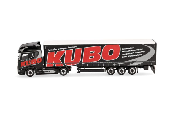 HER318068 - DAF XG 4x2 avec remorque rideaux 3 essieux KUBO - 1