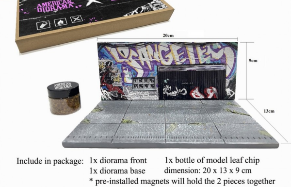 AD-2424 - Diorama Street Art La Graffiti 2024 - voitures et figurines non fournies - 1