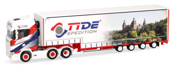 HER319645 - SCANIA CS 20 HD 6x2 avec remorque 4 essieux TIDE SPEDITION - 1