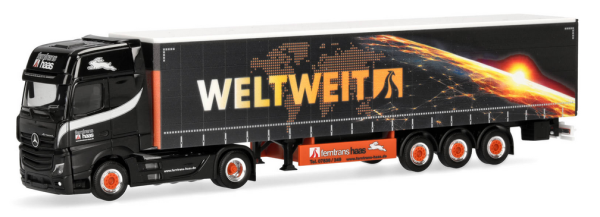 HER320023 - MERCEDES BENZ Actros L 2018 4x2 avec remorque 3 essieux FERNTRANS HAAS - 1