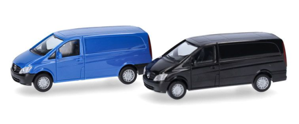 HER014229 - MERCEDES BENZ Vito W639 facelift 2010 bleu et noir - 2 pièces à assembler - 1