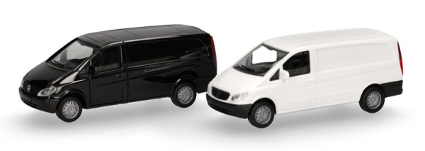HER014243 - MERCEDES BENZ Vito W639 2003 blanc et noir - 2 pièces à assembler - 1