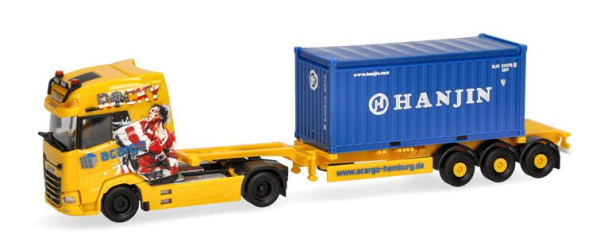 HER320672 - DAF XG 4x2 avec porte container Acargo 20 pieds 3 essieux OPEN TOP HANJIN - 1