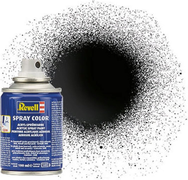 REV34107 - Peinture acrylique aérosol noir brillant 100ml - 1