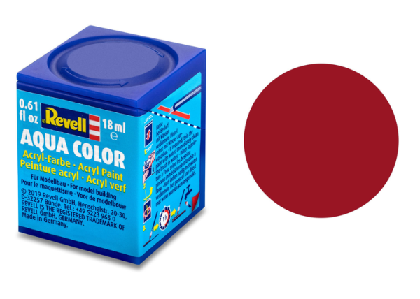 REV36136 - Peinture acrylique rouge carmin mat pot de 18 ml - 1