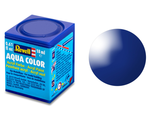 REV36151 - Peinture acrylique bleu moyen brillant pot de 18 ml - 1