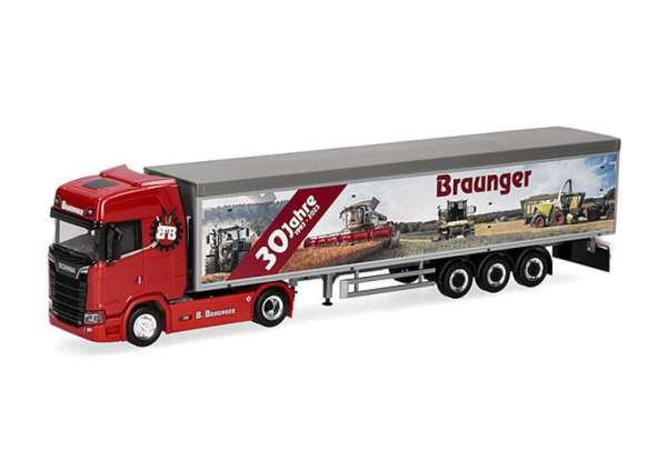 HER927093 - SCANIA CS 20 HD 4x2 avec remorque à plancher coulissant 3 essieux BRAUNGER - 1