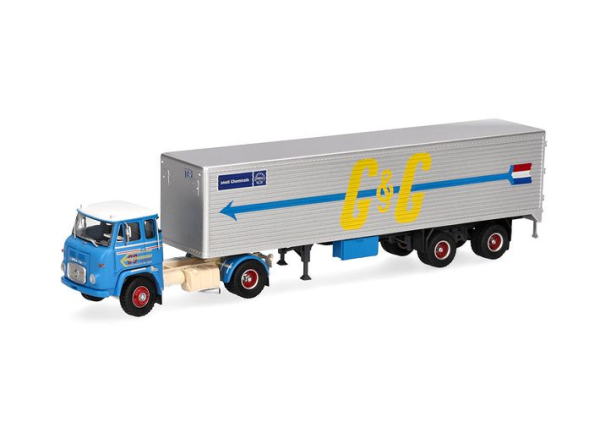 HERMS87MBS026222 - SCANIA Vabis LB 76 4x2 avec remorque 2 essieux GOEDKOOP et DE GEUS - 1