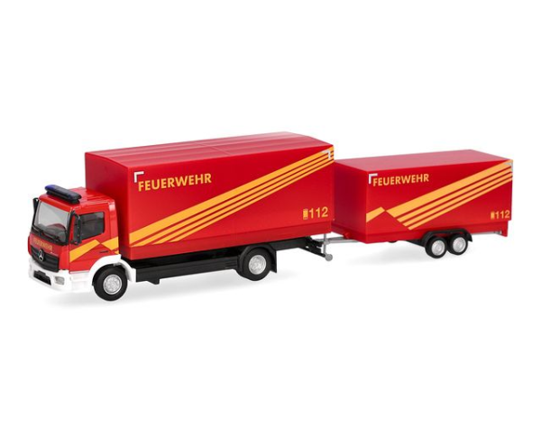 HER321266 - MERCEDES BENZ Atego 2013 avec remorque des pompiers 2 essieux GW Logistik - 1